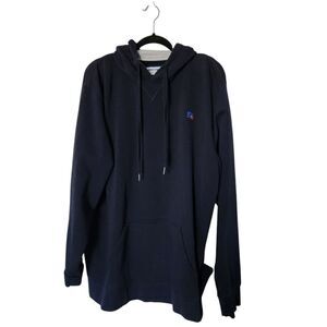 Russell Athletic Men's Navy Hoodie Sweatshirt Pocket Size XXL